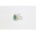 Women's 925 Sterling Silver Ring natural Green Emerald uncut diamond A 287